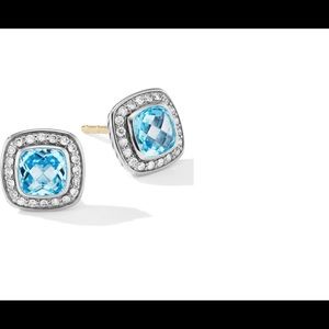David yurman petite albion stud earrings in blue topaz